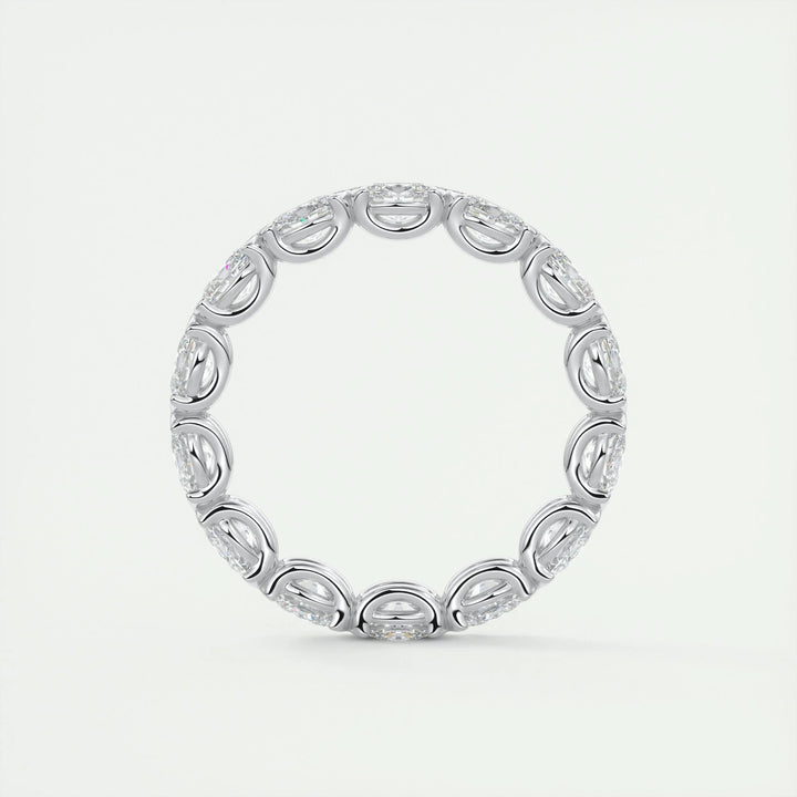 Moissanite 4.95 CT Oval Cut Diamond Victorian Engagement Band