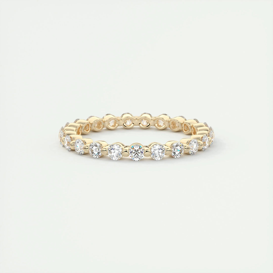 Moissanite 1.85 CT Round Cut Diamond Art Deco Anniversary Band