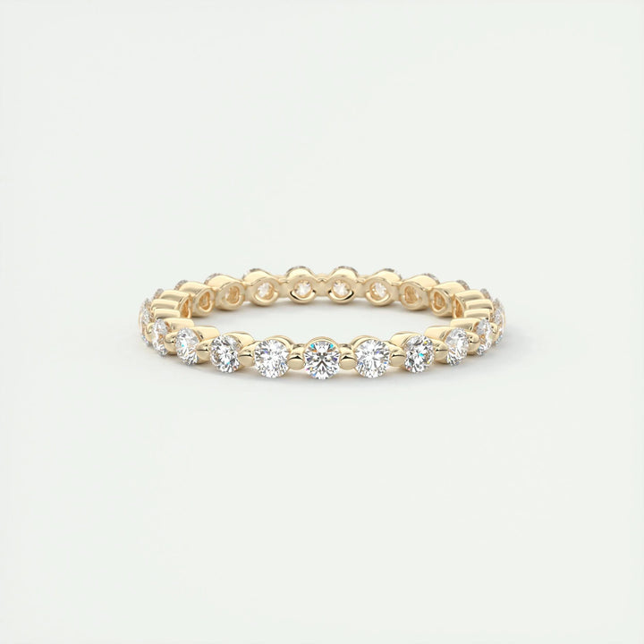 Moissanite 1.85 CT Round Cut Diamond Art Deco Anniversary Band