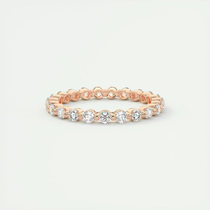 Moissanite 1.85 CT Round Cut Diamond Art Deco Anniversary Band