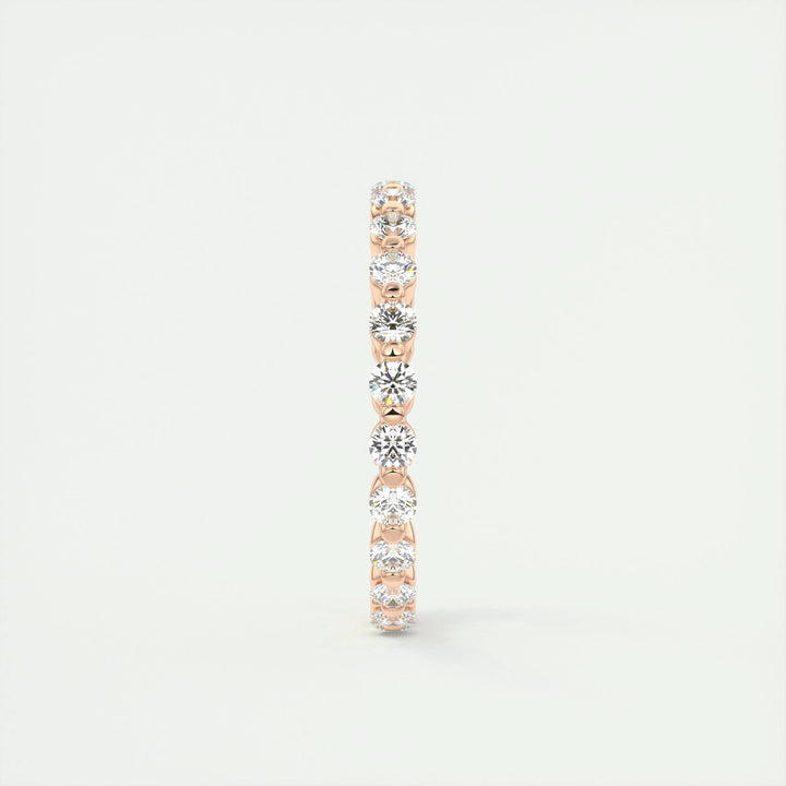 Moissanite 1.85 CT Round Cut Diamond Art Deco Anniversary Band