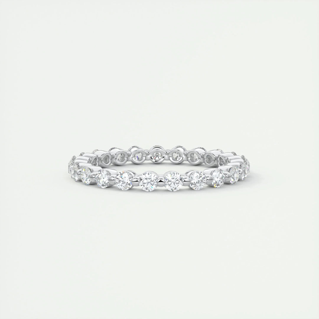 Moissanite 1.85 CT Round Cut Diamond Art Deco Anniversary Band