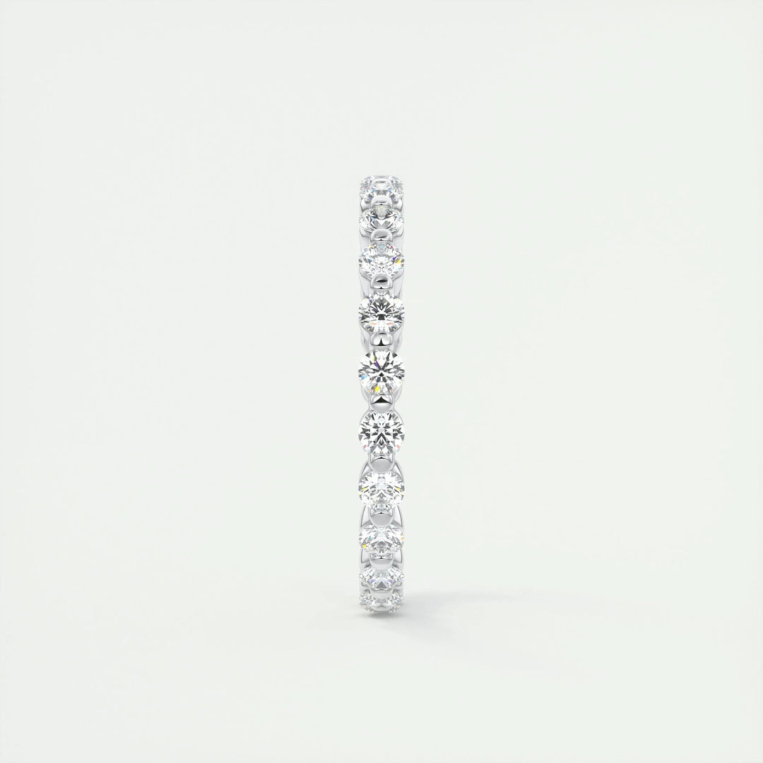 Moissanite 1.85 CT Round Cut Diamond Art Deco Anniversary Band