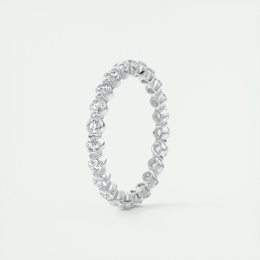Moissanite 1.85 CT Round Cut Diamond Art Deco Anniversary Band