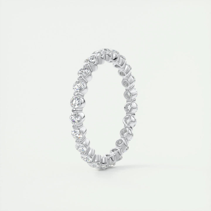Moissanite 1.85 CT Round Cut Diamond Art Deco Anniversary Band