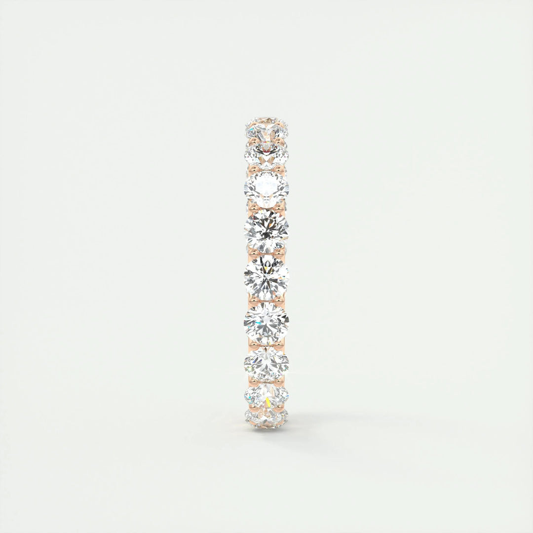 Moissanite 2.95 CT Round Cut Diamond Art Nouveau Handmade Band