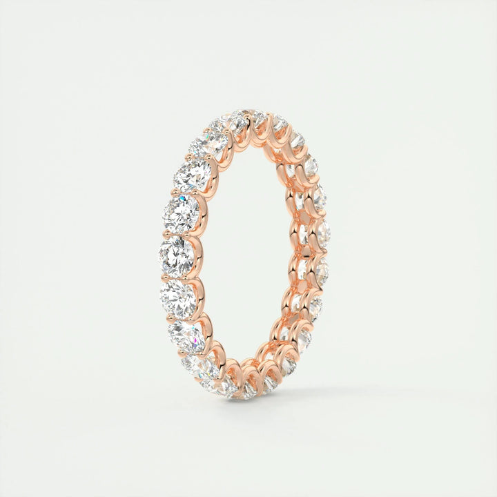 Moissanite 2.95 CT Round Cut Diamond Art Nouveau Handmade Band