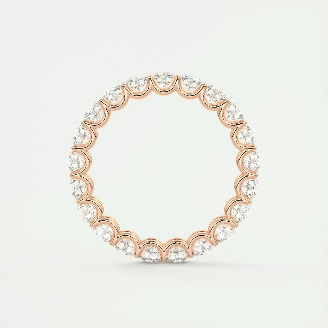 Moissanite 2.95 CT Round Cut Diamond Art Nouveau Handmade Band