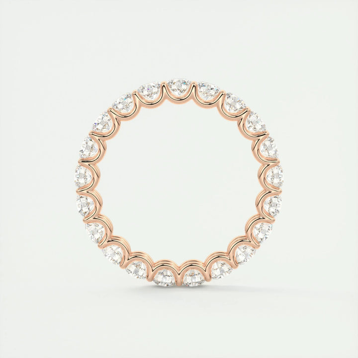 Moissanite 2.95 CT Round Cut Diamond Art Nouveau Handmade Band