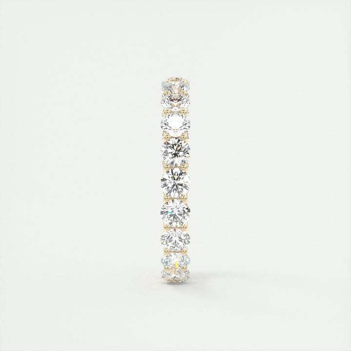 Moissanite 2.95 CT Round Cut Diamond Art Nouveau Handmade Band