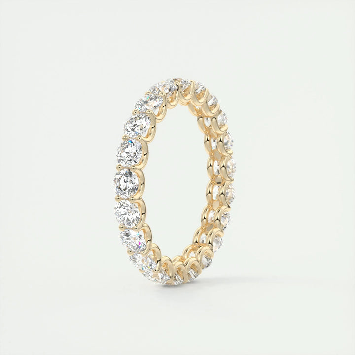 Moissanite 2.95 CT Round Cut Diamond Art Nouveau Handmade Band