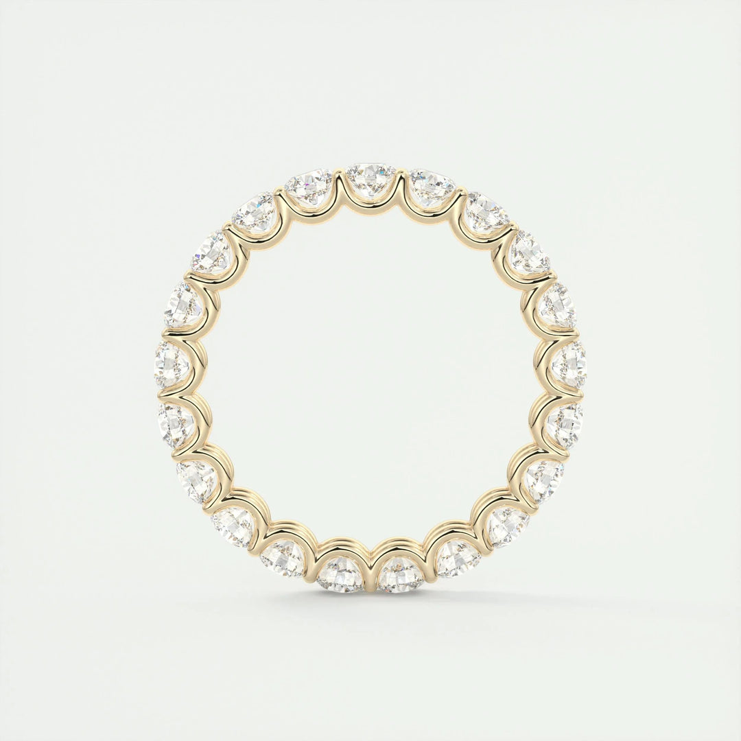 Moissanite 2.95 CT Round Cut Diamond Art Nouveau Handmade Band