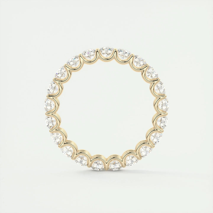 Moissanite 2.95 CT Round Cut Diamond Art Nouveau Handmade Band