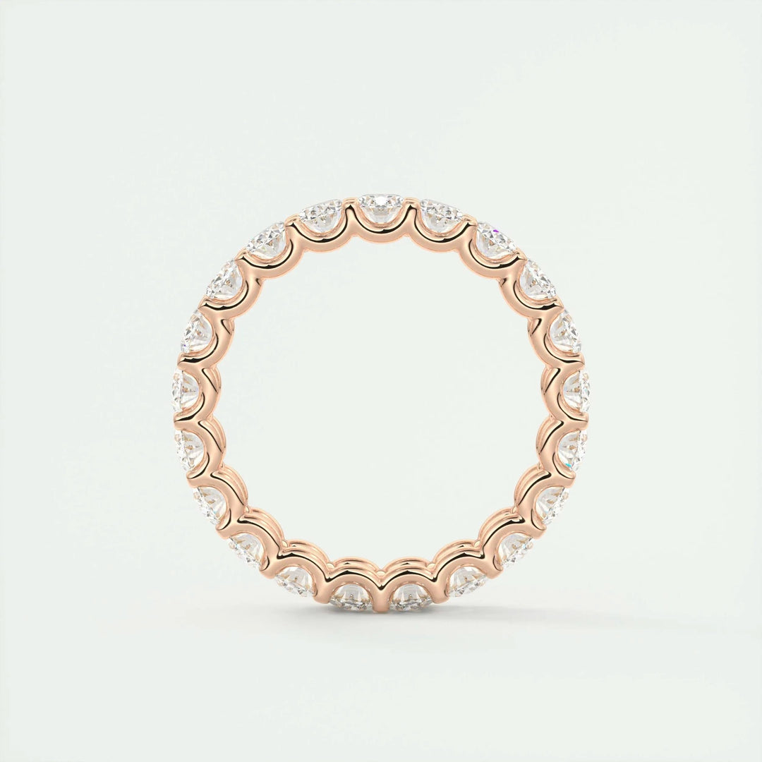 Moissanite 3.35 CT Oval Cut Diamond Mid-Century Engagement Band