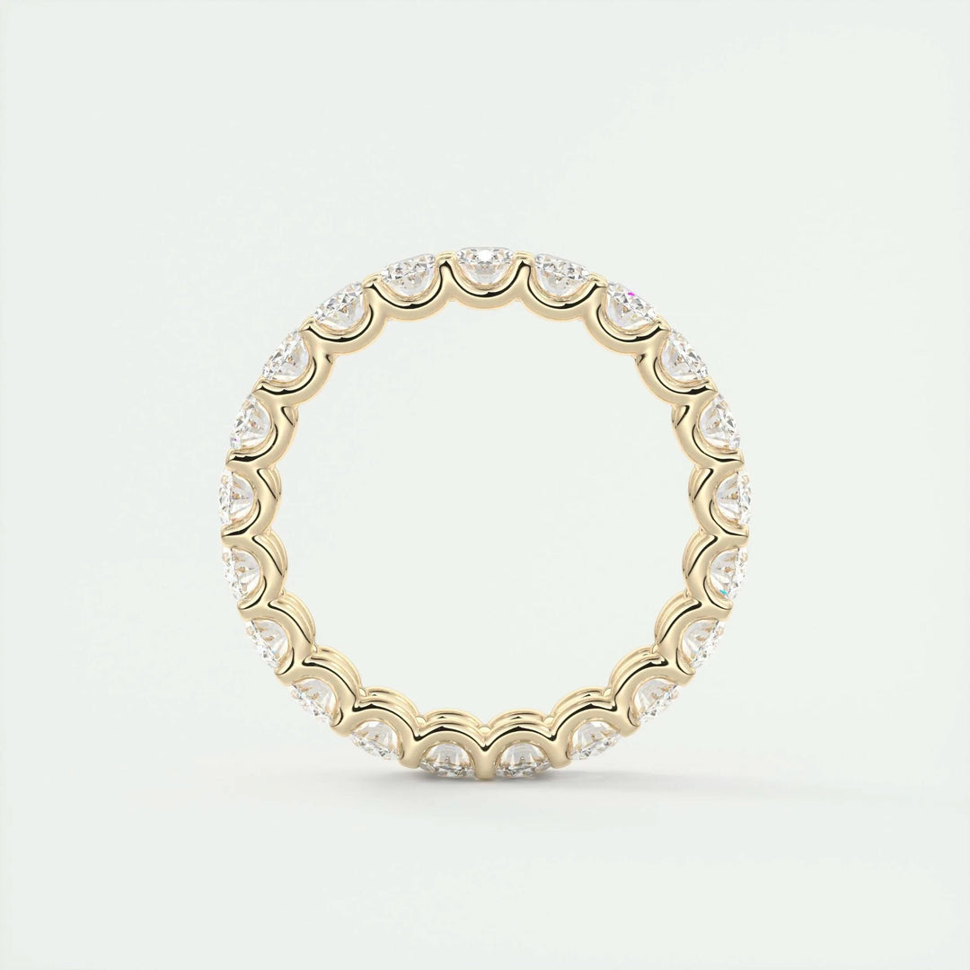 Moissanite 3.35 CT Oval Cut Diamond Mid-Century Engagement Band