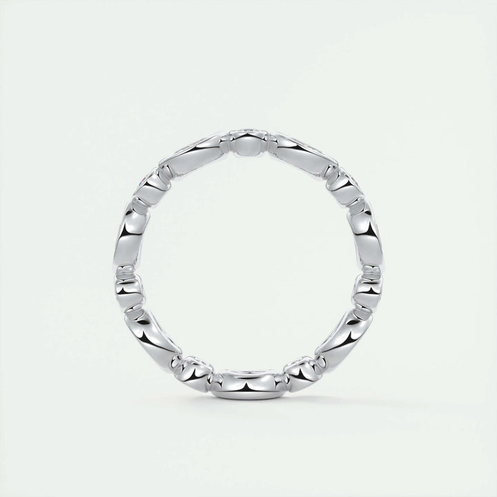 Moissanite 0.98 CT Marquise & Round Cut Diamond Gothic Band