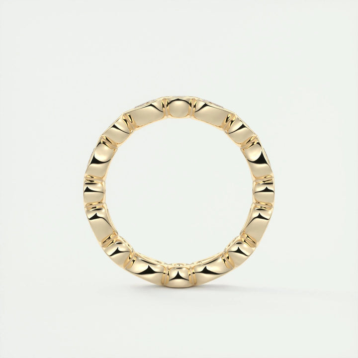 Pending Moissanite 1.28 CT Pear & Round Cut Diamond Minimalist Handmade Band