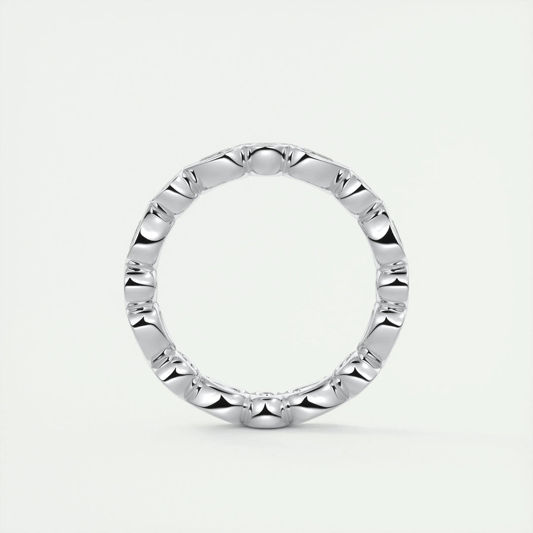 Pending Moissanite 1.28 CT Pear & Round Cut Diamond Minimalist Handmade Band