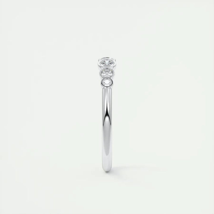Moissanite 0.30 CT Round Cut Diamond Victorian Engagement Band