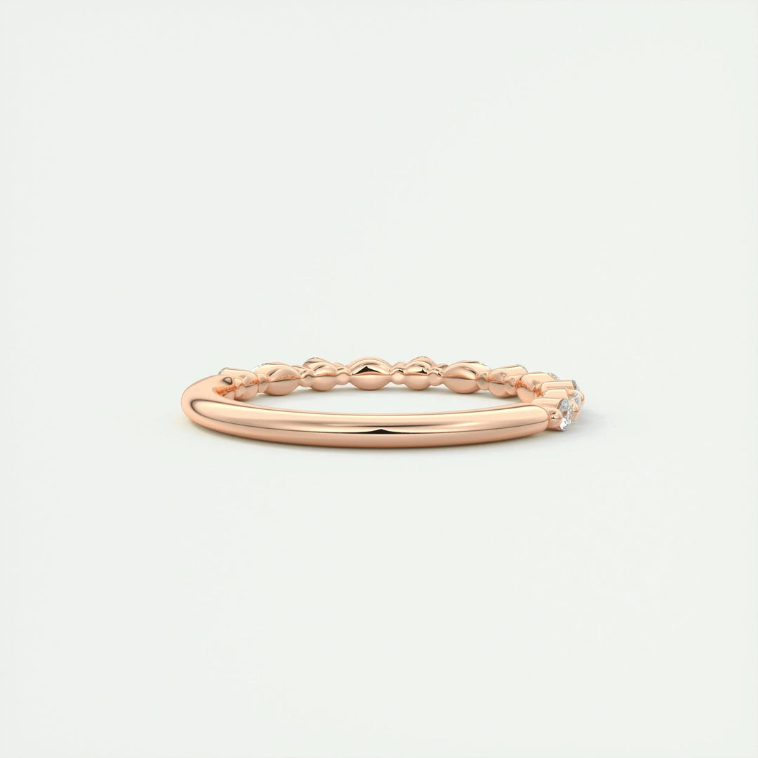 Moissanite 1.70 CT Marquise & Round Cut Diamond Handmade Band