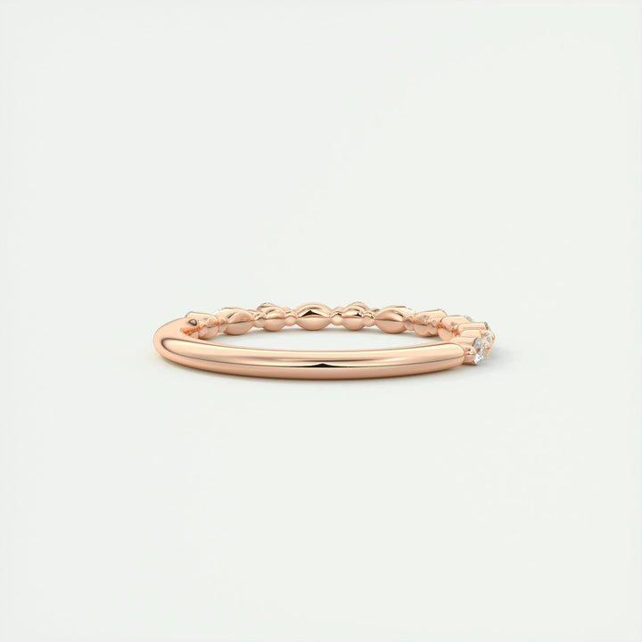 Moissanite 1.70 CT Marquise & Round Cut Diamond Handmade Band