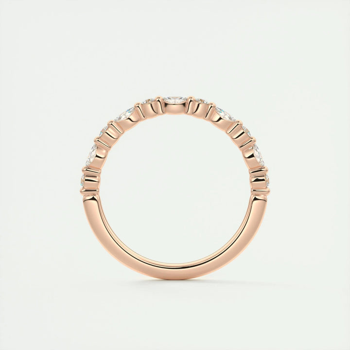 Moissanite 1.70 CT Marquise & Round Cut Diamond Handmade Band