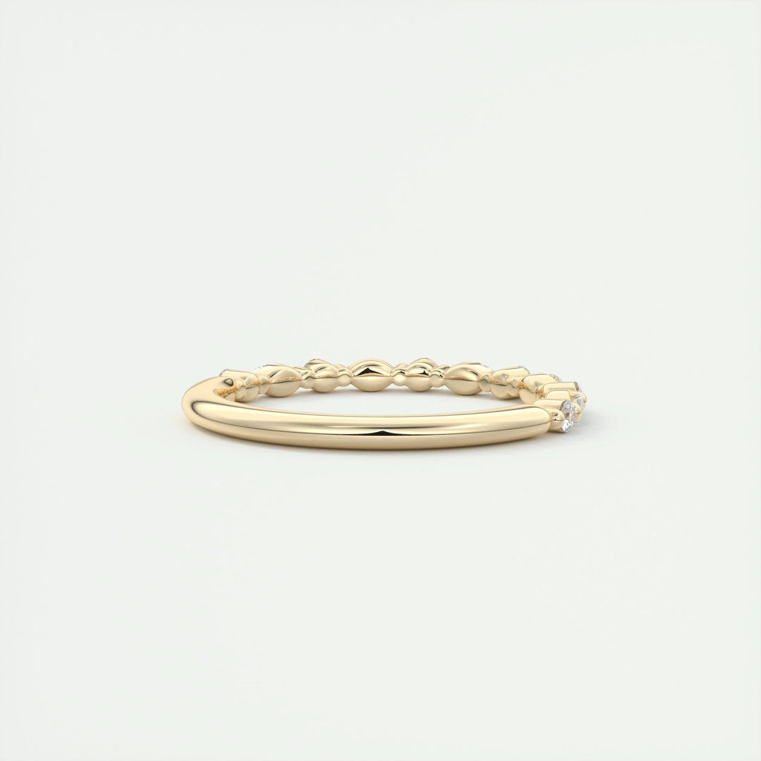 Moissanite 1.70 CT Marquise & Round Cut Diamond Handmade Band