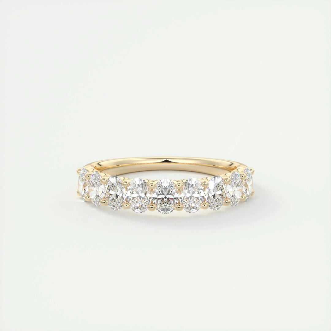 Moissanite 2.00 CT Oval Cut Diamond Brutalist Handmade Band