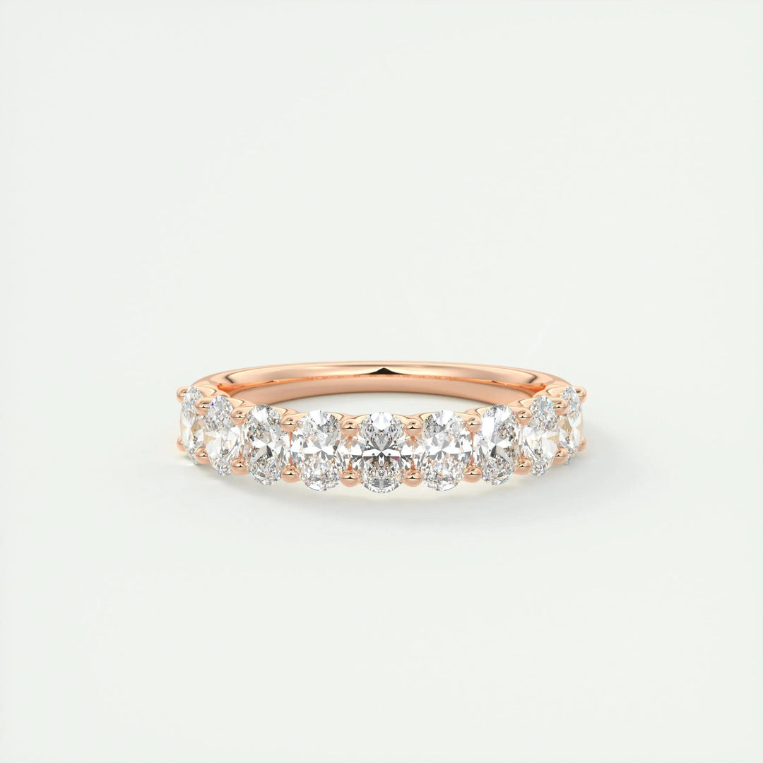 Moissanite 2.00 CT Oval Cut Diamond Brutalist Handmade Band
