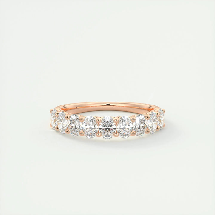 Moissanite 2.00 CT Oval Cut Diamond Brutalist Handmade Band