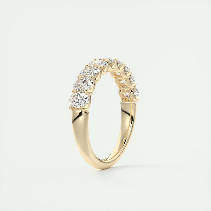 Moissanite 2.00 CT Oval Cut Diamond Brutalist Handmade Band