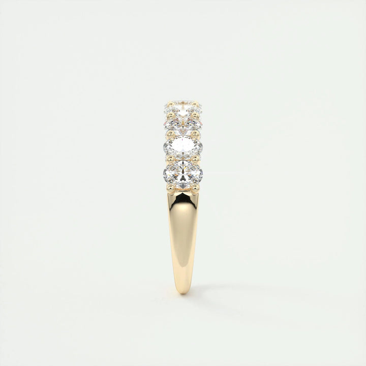 Moissanite 2.00 CT Oval Cut Diamond Brutalist Handmade Band