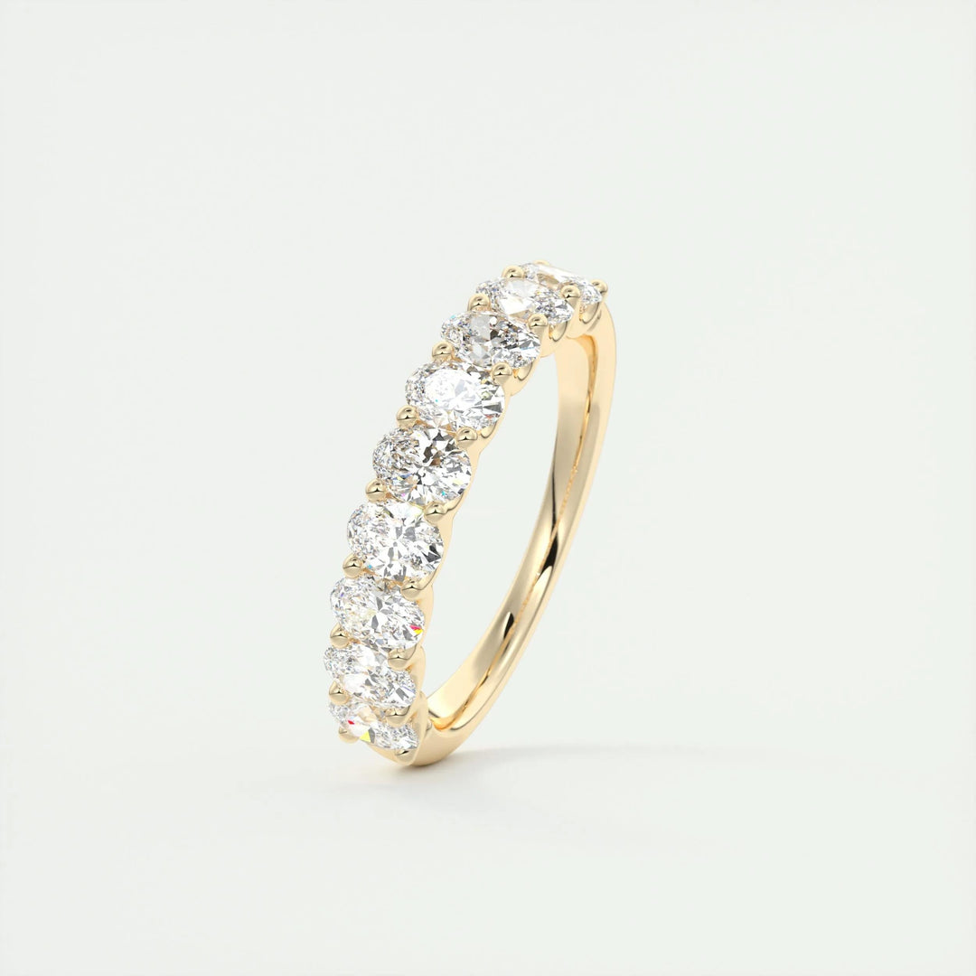 Moissanite 2.00 CT Oval Cut Diamond Brutalist Handmade Band
