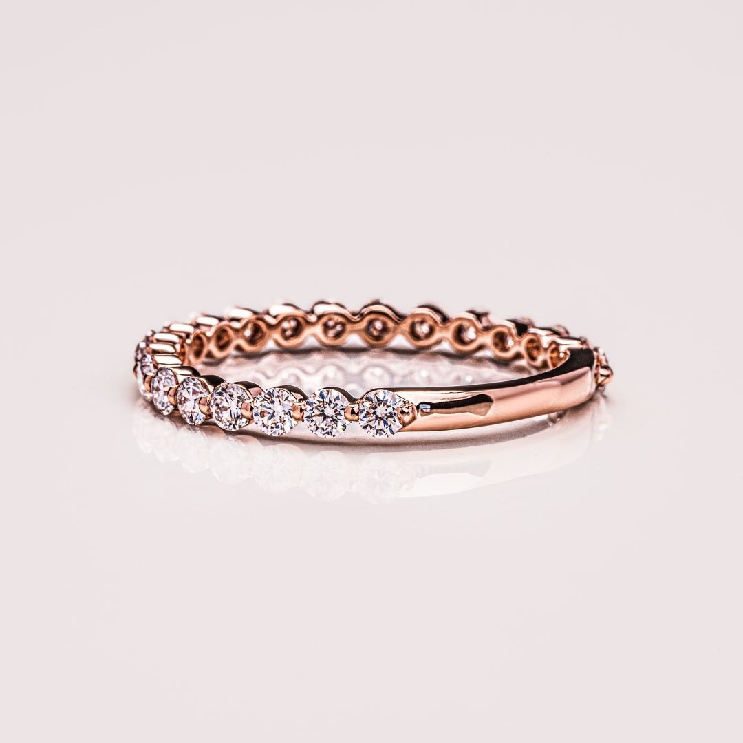 Moissanite 1.88 CT Round Cut Diamond Art Deco Anniversary Band