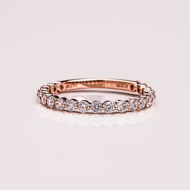 Moissanite 1.88 CT Round Cut Diamond Art Deco Anniversary Band