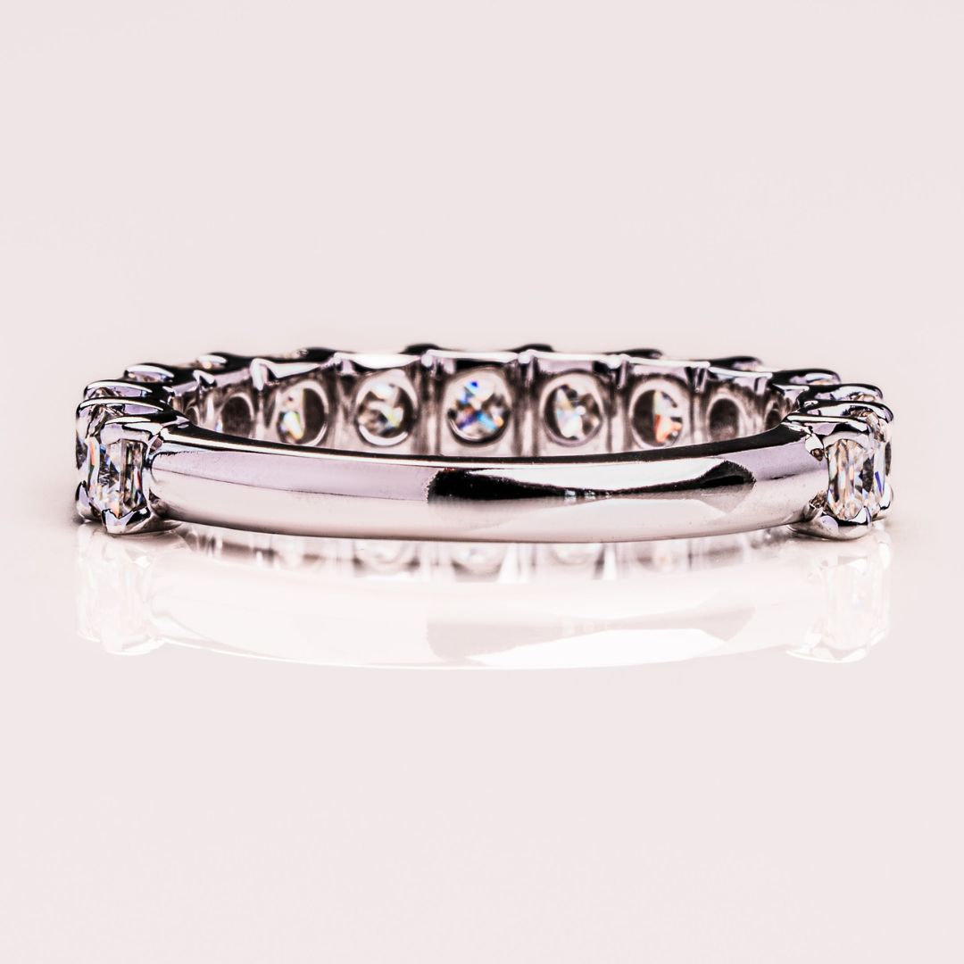 Moissanite 3.40 CT Princess Cut Diamond Anniversary Band