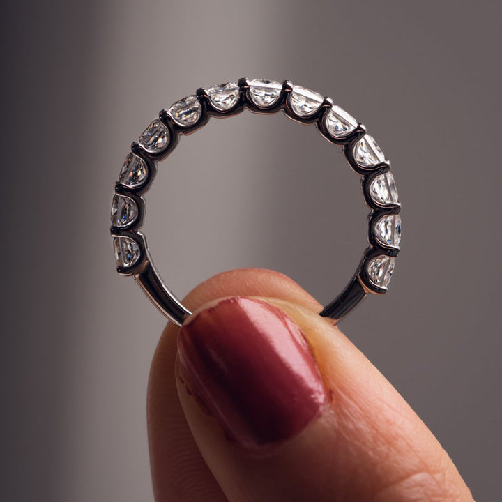 Moissanite 3.40 CT Princess Cut Diamond Anniversary Band