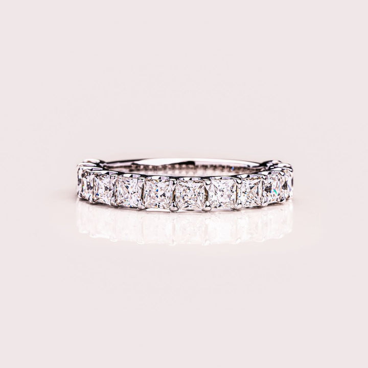 Moissanite 3.40 CT Princess Cut Diamond Anniversary Band