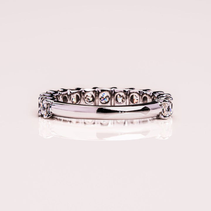 Moissanite 3.40 CT Princess Cut Diamond Anniversary Band