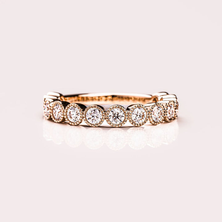 Moissanite 1.50 CT Round Cut Diamond Boho & Hippie Anniversary Band