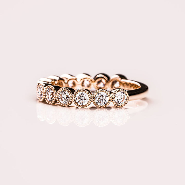 Moissanite 1.50 CT Round Cut Diamond Boho & Hippie Anniversary Band