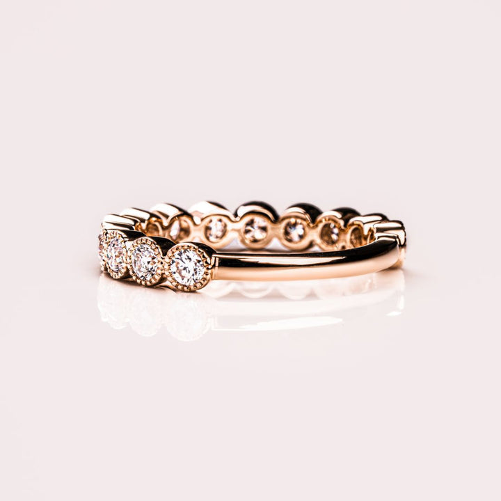 Moissanite 1.50 CT Round Cut Diamond Boho & Hippie Anniversary Band