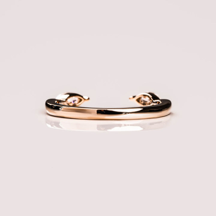 Moissanite 0.30 CT Marquise Cut Diamond Gothic Wedding Band