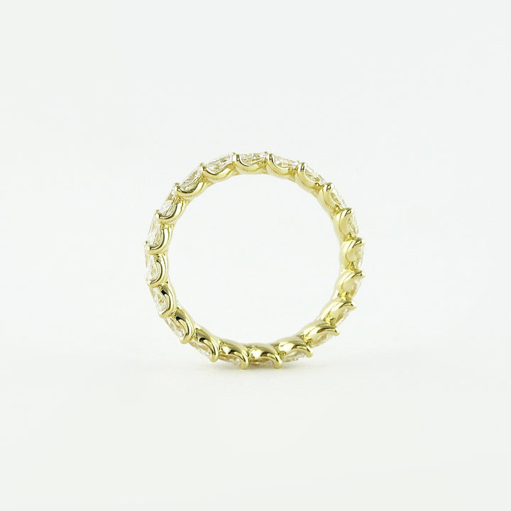 Moissanite 1.50 CT Marquise Cut Diamond Mid-Century Anniversary Band