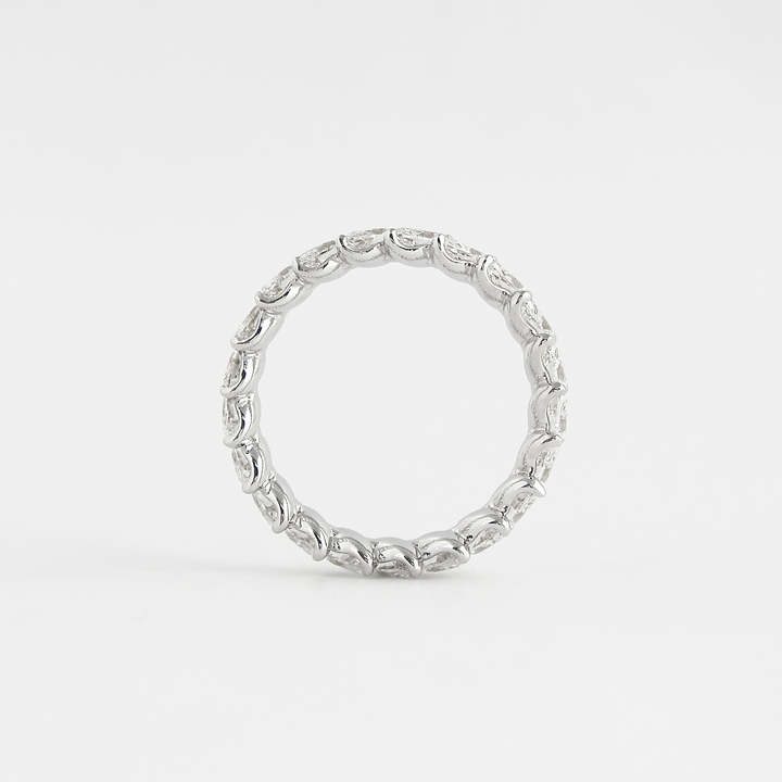 Moissanite 1.50 CT Marquise Cut Diamond Mid-Century Anniversary Band