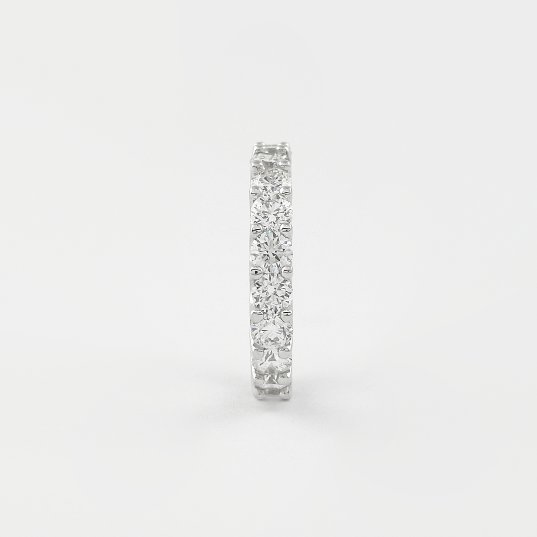 Moissanite 2.40 CT Round Cut Diamond Victorian Wedding Band