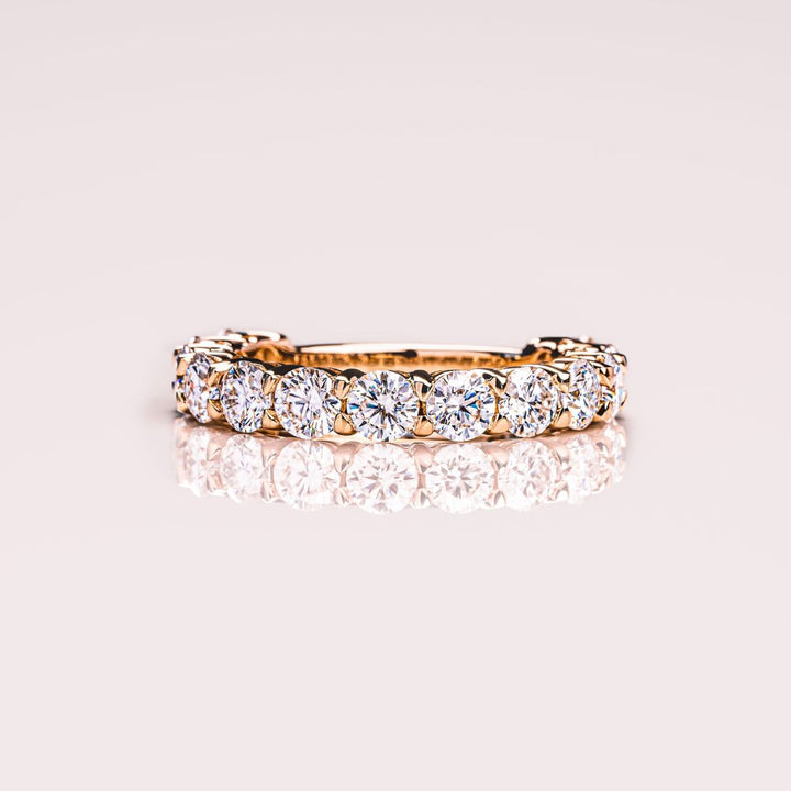 Moissanite 3.20 CT Round Cut Diamond Art Deco Anniversary Band