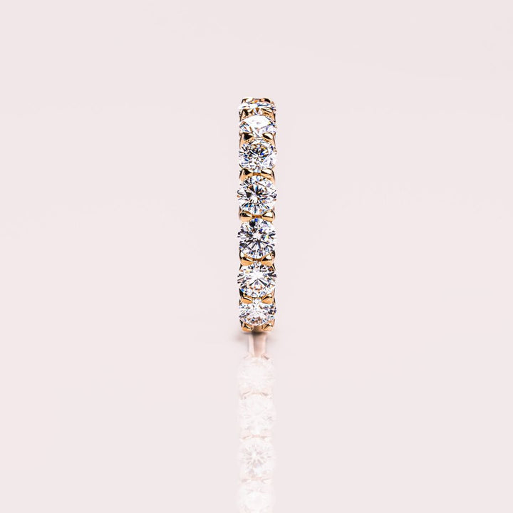 Moissanite 3.20 CT Round Cut Diamond Art Deco Anniversary Band