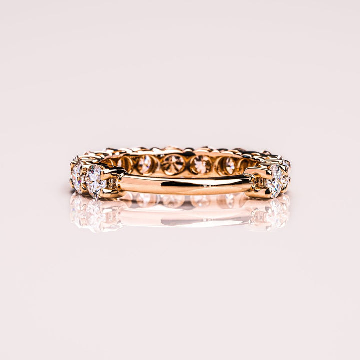 Moissanite 3.20 CT Round Cut Diamond Art Deco Anniversary Band