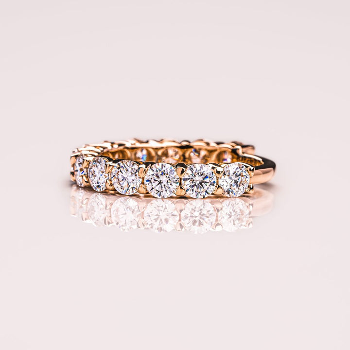 Moissanite 3.20 CT Round Cut Diamond Art Deco Anniversary Band